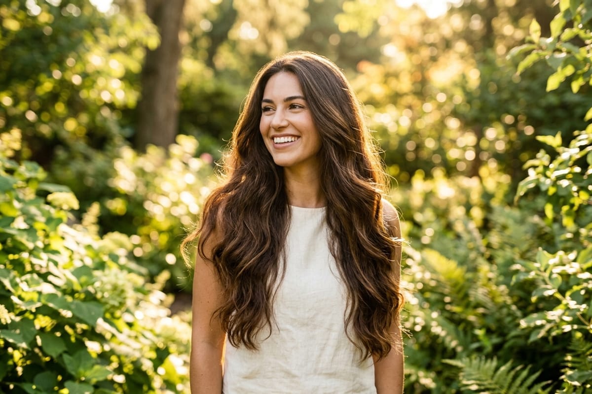 Woman with beautiful healthy hair