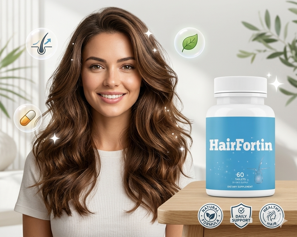 HairFortin supplement with healthy hair results